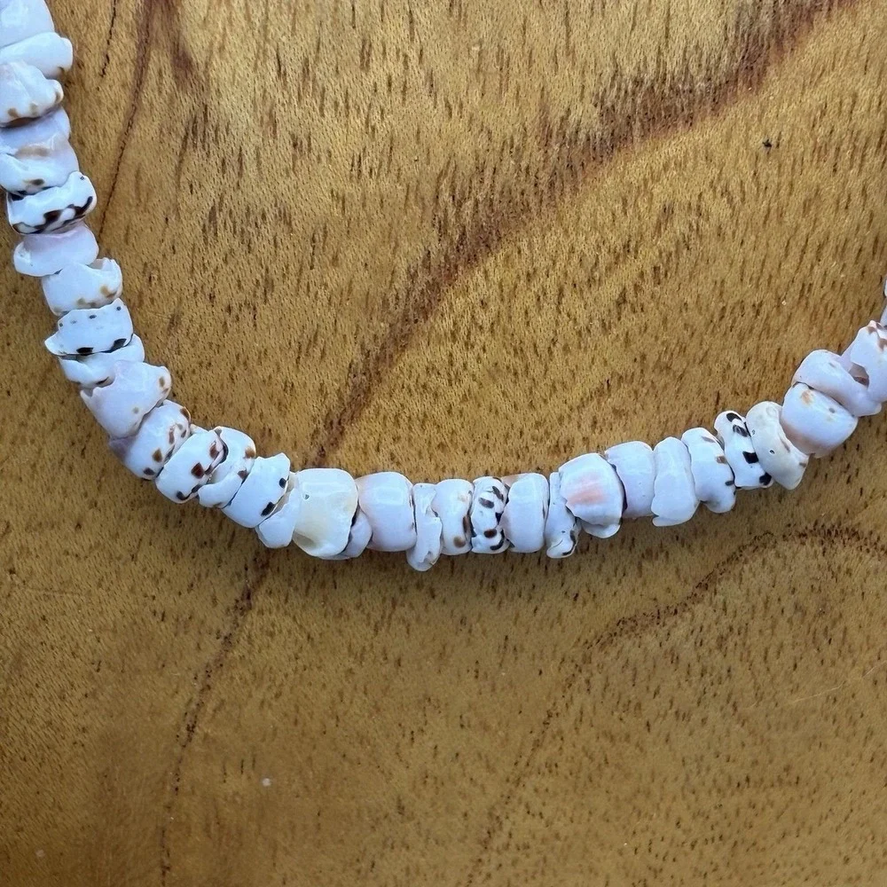 Authentic Hawaiian Puka Shell Necklace Tiger Cone Shells Hawaii Surfer 18